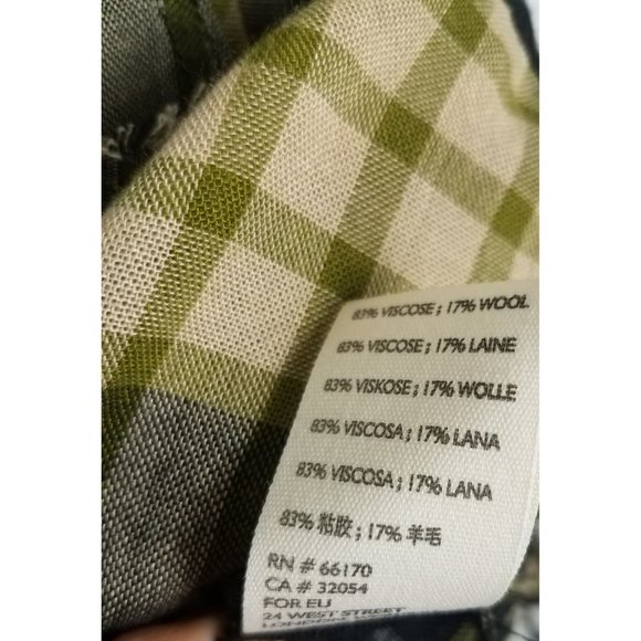 Free People We the Free Sz. S Pacific Dawn Top Wool Blend Green Plaid Top - Picture 7 of 10